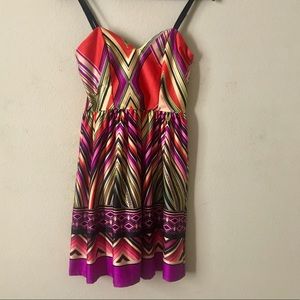 BAILEY BLUE Graphic Mini Dress Size Small